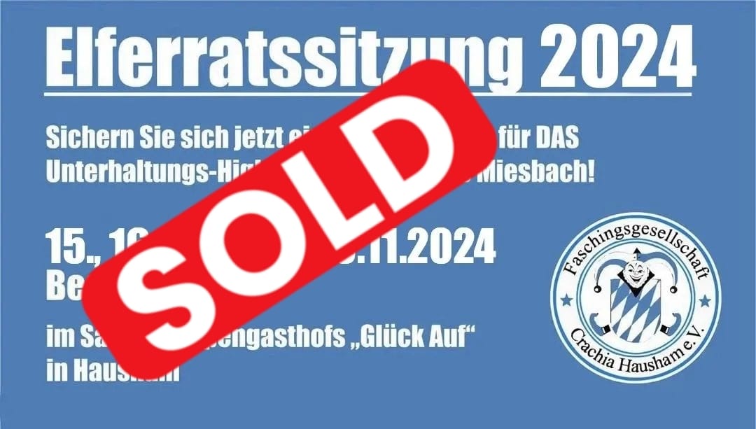 63. Elferratssitzung AUSVERKAUFT